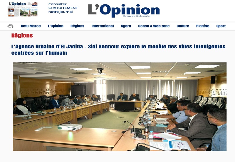 ​L’Agence Urbaine d’El Jadida – Sidi Bennour Explore le modèle des villes intelligentes centrées sur l’humain