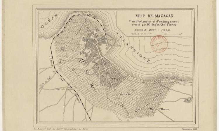 Ancien plan de l ville de Mazagan