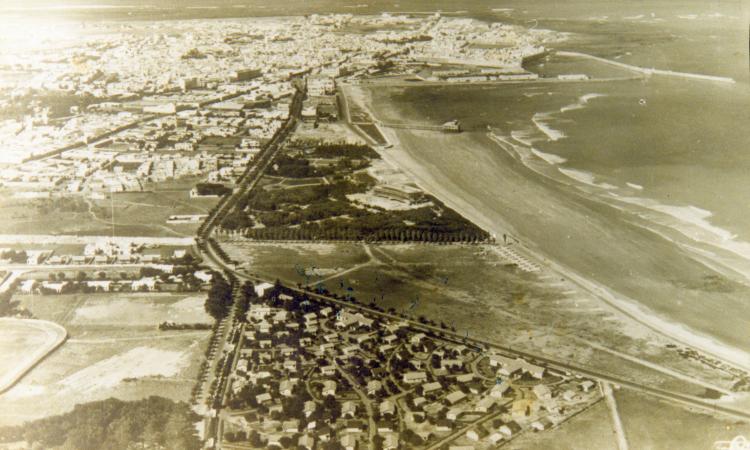 Photographie aérienne de la plage