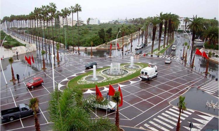 Vue Aèrienne de la place sintra à El Jadida